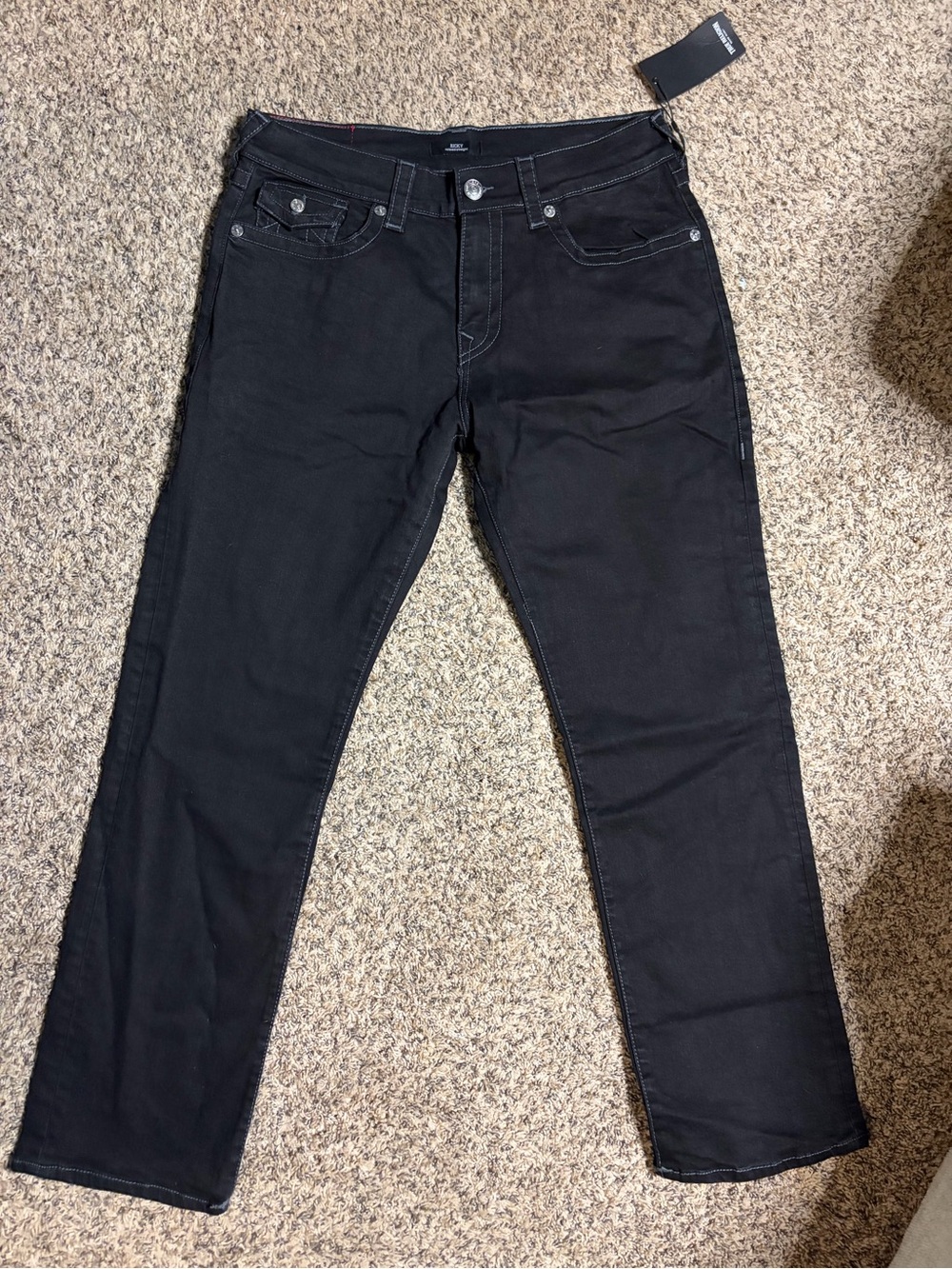 True Religion Ricky Flap Jeans Men’s W34 Black Horseshoe